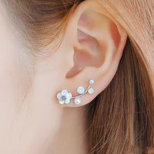 Flower and Pearl Earrings