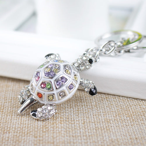 Crystal Turtle Keyring