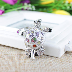 Crystal Turtle Keyring