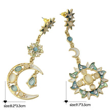 Moon and Sun Drop Earrings
