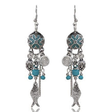 Turquoise Fish Dangle Earrings