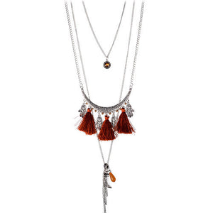 Pacific Tassel Bib Necklace