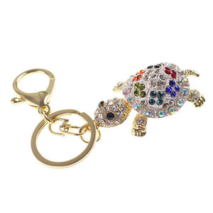 Crystal Turtle Keyring