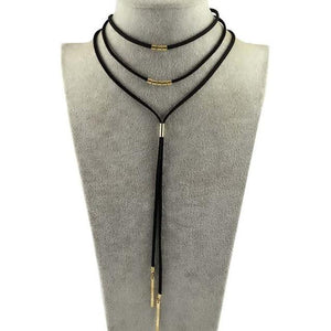 Layered Leather Choker