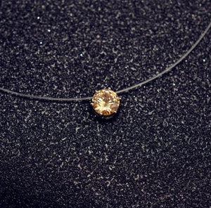 Floating Rhinestone Choker