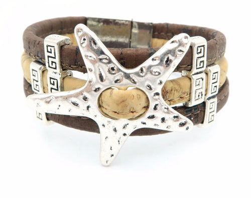Cork and Starfish Bracelet