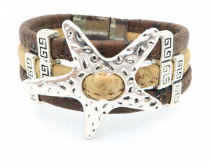 Cork and Starfish Bracelet
