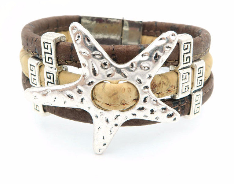 Cork and Starfish Bracelet